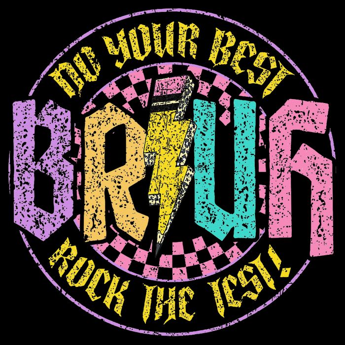 Bruh Do Your Best Rock The Test Day Teacher Student Funny Youth Performance Sprint T-Shirt