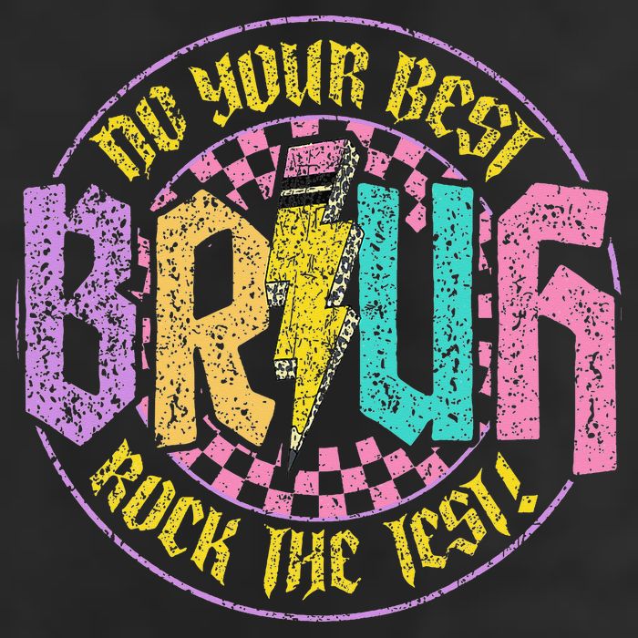 Bruh Do Your Best Rock The Test Day Teacher Student Funny Golf Towel