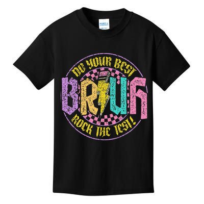 Bruh Do Your Best Rock The Test Day Teacher Student Funny Kids T-Shirt