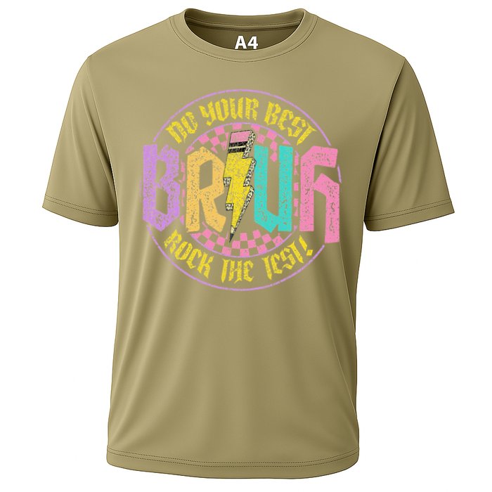 Bruh Do Your Best Rock The Test Day Teacher Student Funny Cooling Performance Crew T-Shirt