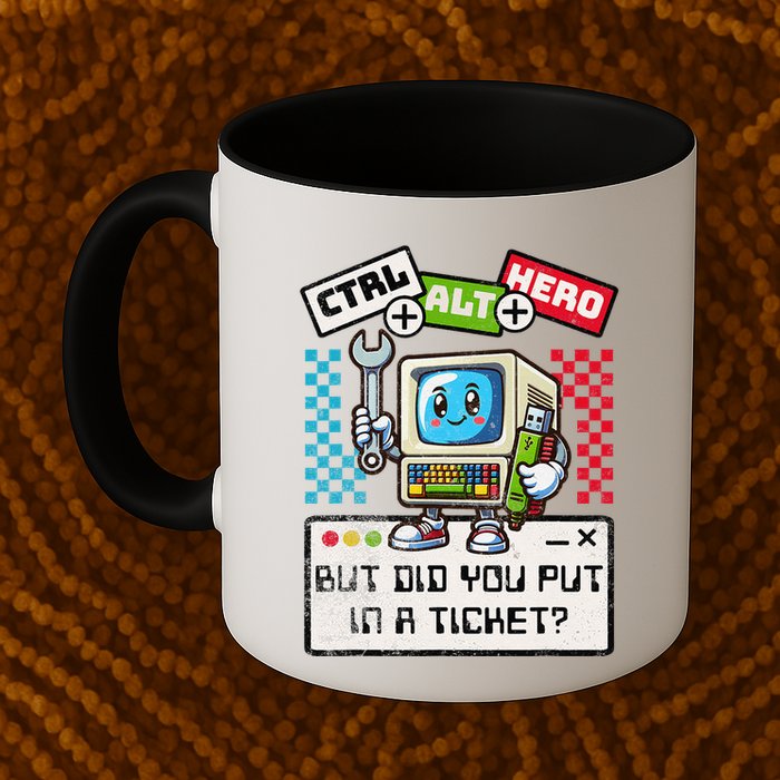 But Did You Put In A Ticket Pc Tech Pun Computer It Support Mug