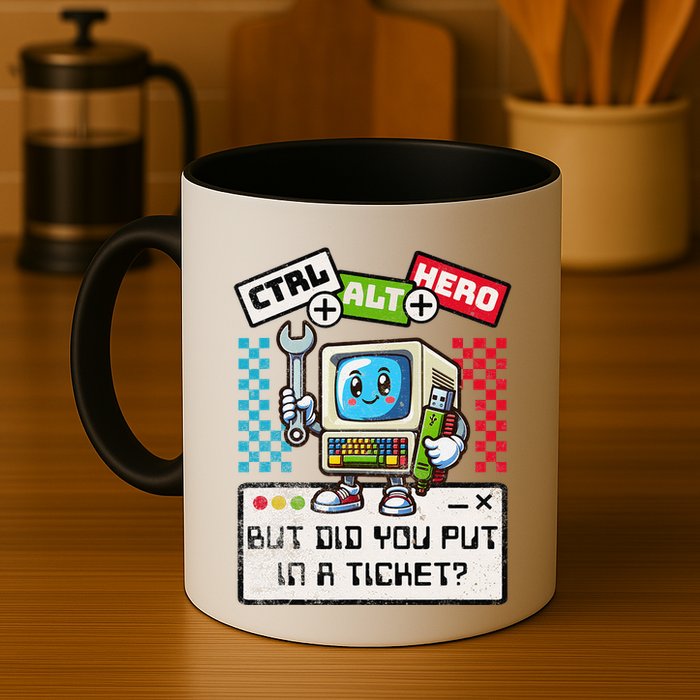 But Did You Put In A Ticket Pc Tech Pun Computer It Support Mug