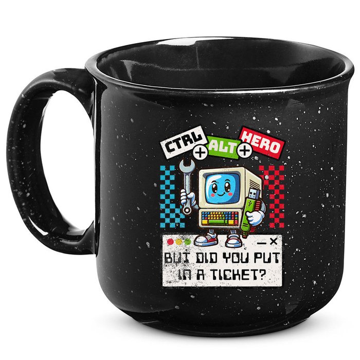 But Did You Put In A Ticket Pc Tech Pun Computer It Support 15oz Campfire Ceramic Mug