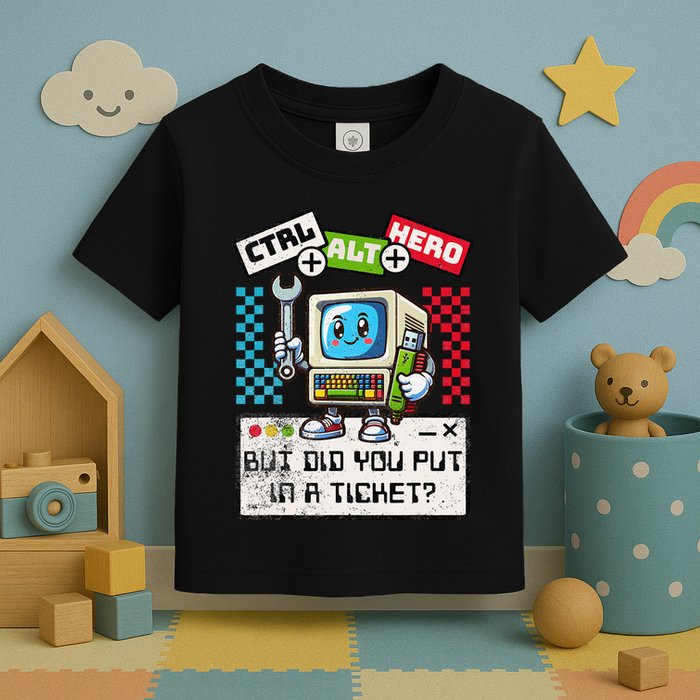 But Did You Put In A Ticket Pc Tech Pun Computer It Support Toddler T-Shirt