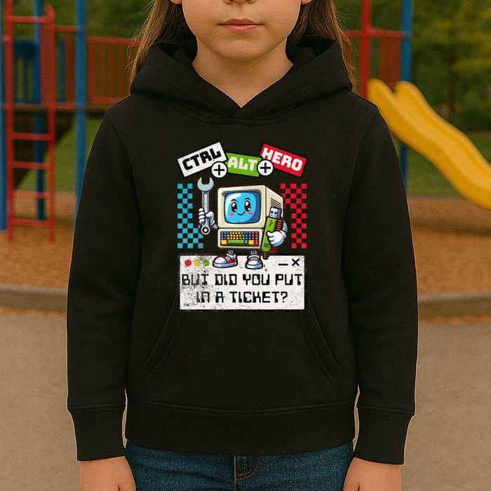 But Did You Put In A Ticket Pc Tech Pun Computer It Support Kids Hoodie