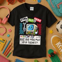 But Did You Put In A Ticket Pc Tech Pun Computer It Support Kids T-Shirt