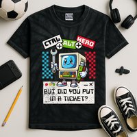 But Did You Put In A Ticket Pc Tech Pun Computer It Support Kids Tie-Dye T-Shirt