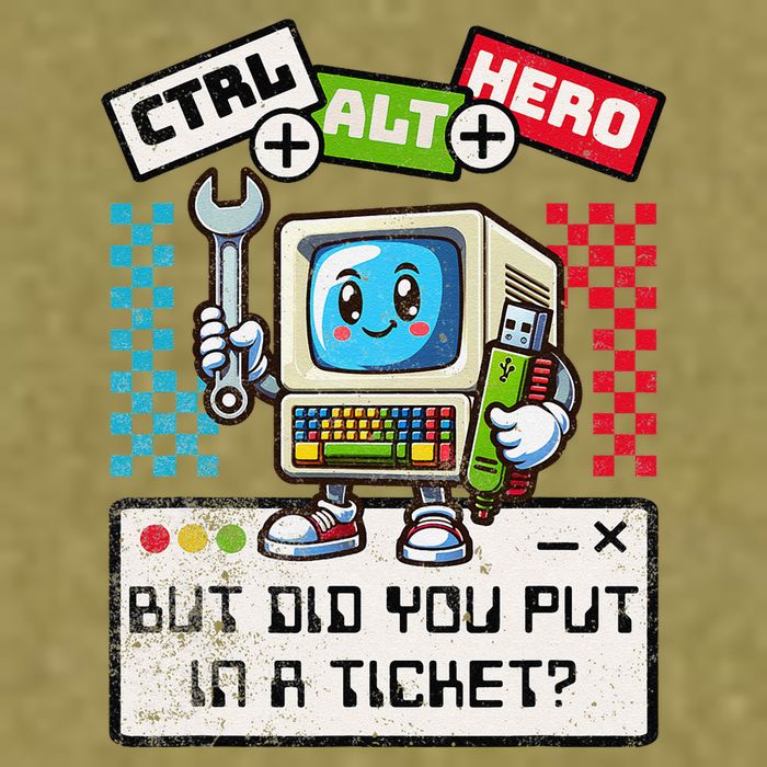 But Did You Put In A Ticket Pc Tech Pun Computer It Support Garment-Dyed Women's Muscle Tee