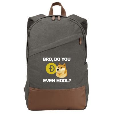 Bro Do You Even Hodl Funny Doge Coin Crypto Cotton Canvas Backpack