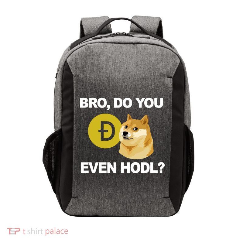 Bro Do You Even Hodl Funny Doge Coin Crypto Vector Backpack