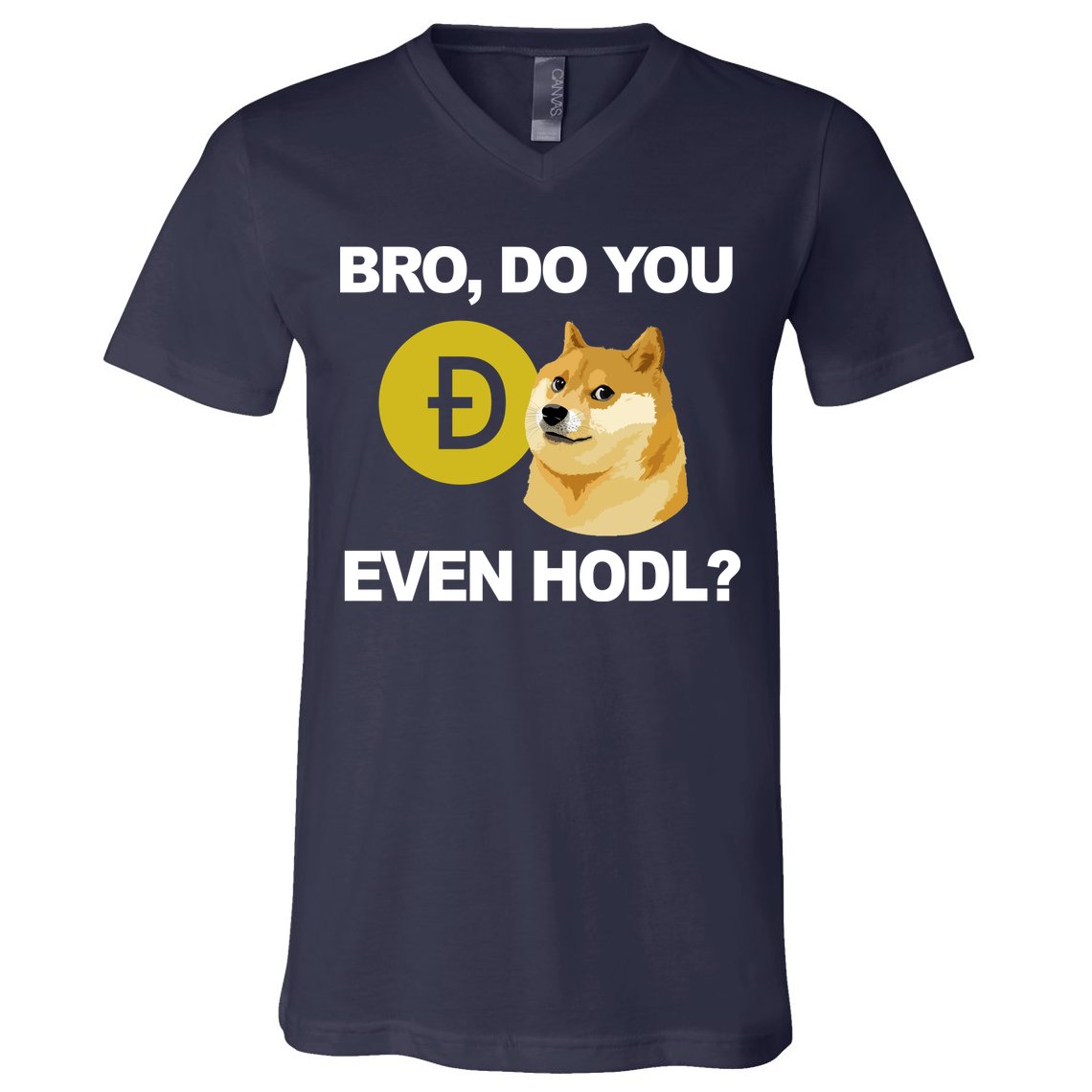 Bro Do You Even Hodl Funny Doge Coin Crypto V-Neck T-Shirt