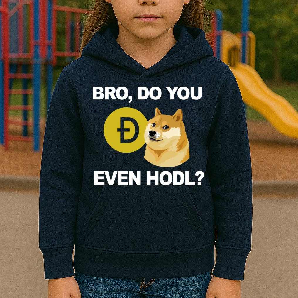 Bro Do You Even Hodl Funny Doge Coin Crypto Kids Hoodie