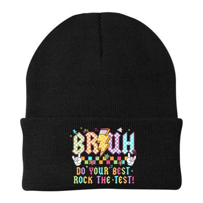 Bruh Do Your Best Rock The Test Day Teacher Student ABCD T Beanie