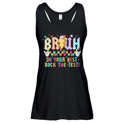 Bruh Do Your Best Rock The Test Day Teacher Student ABCD T Ladies Essential Flowy Tank