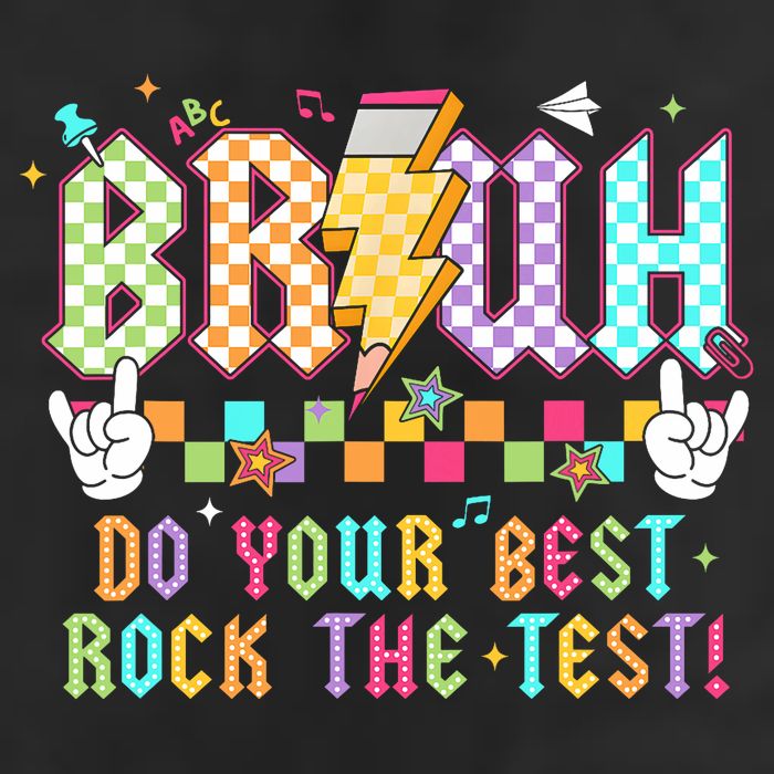 Bruh Do Your Best Rock The Test Day Teacher Student ABCD T 25L Jumbo Tote