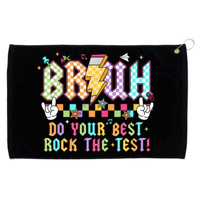 Bruh Do Your Best Rock The Test Day Teacher Student ABCD T Grommeted Golf Towel