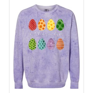 But Did You Dye Funny Easter Eggs Colorblast Crewneck Sweatshirt