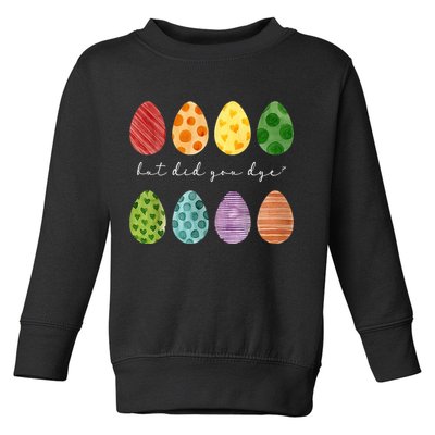 But Did You Dye Funny Easter Eggs Toddler Sweatshirt