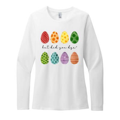 But Did You Dye Funny Easter Eggs Womens CVC Long Sleeve Shirt