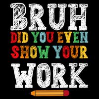 Bruh Did You Even Show Your Work Humorous Funny Math Teacher Wool Snapback Cap