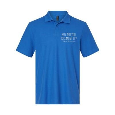 But did you Document It Human Resources HR Director Softstyle Adult Sport Polo