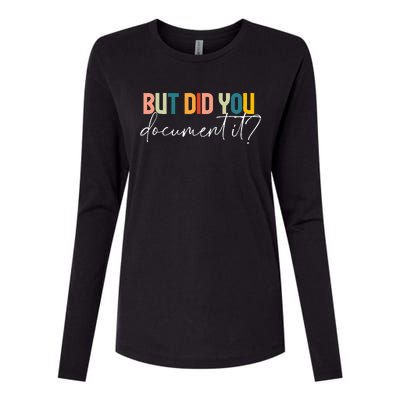 But Did You Docut It Funny Human Resources Hr Office Womens Cotton Relaxed Long Sleeve T-Shirt