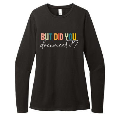 But Did You Docut It Funny Human Resources Hr Office Womens CVC Long Sleeve Shirt