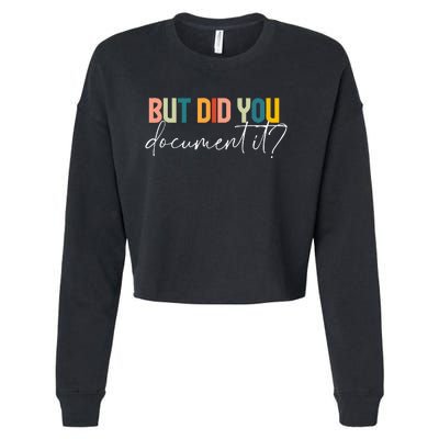 But Did You Docut It Funny Human Resources Hr Office Cropped Pullover Crew