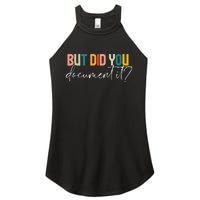 But Did You Docut It Funny Human Resources Hr Office Women's Perfect Tri Rocker Tank