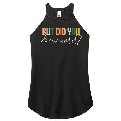 But Did You Docut It Funny Human Resources Hr Office Women's Perfect Tri Rocker Tank