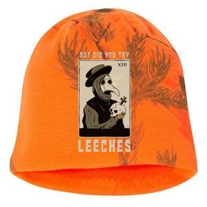 But Did You Try Leeches Plague Doctor Middle Age Medicines Kati - Camo Knit Beanie