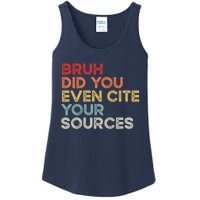 Bruh Did You Even Cite Your Sources Retro English Teacher Ladies Essential Tank