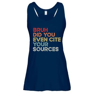 Bruh Did You Even Cite Your Sources Retro English Teacher Ladies Essential Flowy Tank