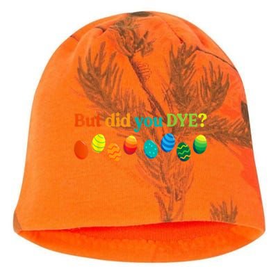 But Did You Dye Easter Eggs Funny Easter Pun Easter Humor Kati - Camo Knit Beanie