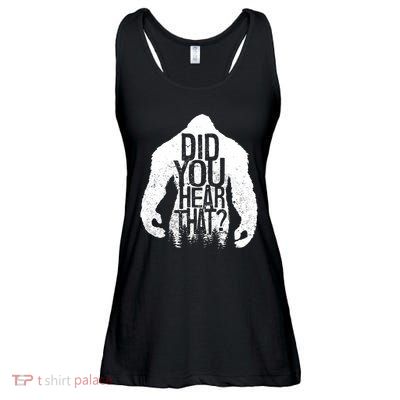 Bigfoot Did You Hear That Distressed Sasquatch Yeti Ladies Essential Flowy Tank
