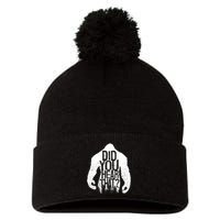 Bigfoot Did You Hear That Distressed Sasquatch Yeti Pom Pom 12in Knit Beanie