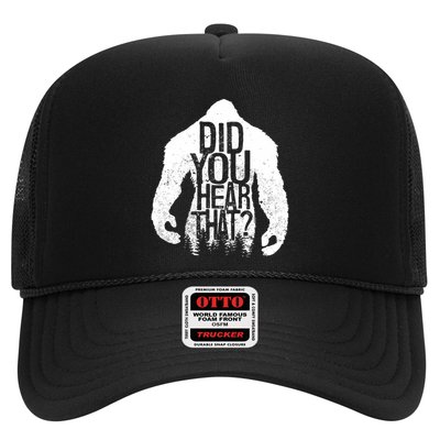 Bigfoot Did You Hear That Distressed Sasquatch Yeti Trucker Hat