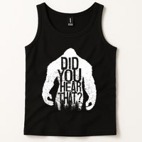 Bigfoot Did You Hear That Distressed Sasquatch Yeti Tank Top