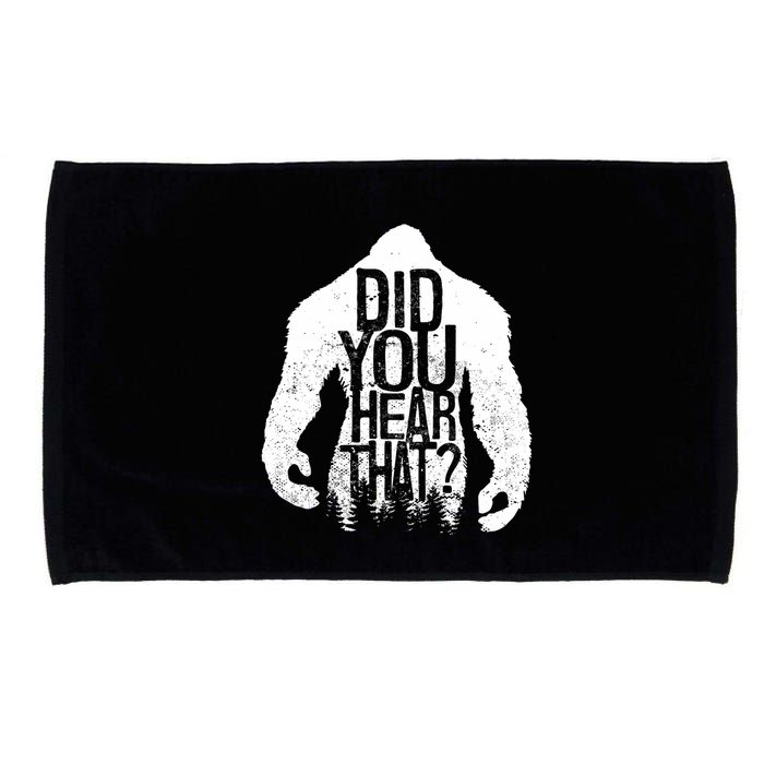 Bigfoot Did You Hear That Distressed Sasquatch Yeti Microfiber Hand Towel