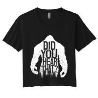 Bigfoot Did You Hear That Distressed Sasquatch Yeti Crop Top