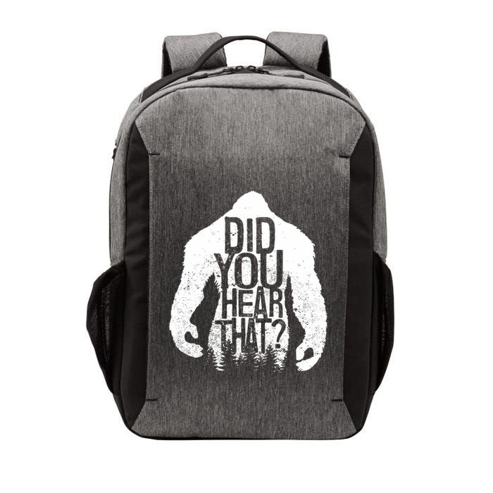 Bigfoot Did You Hear That Distressed Sasquatch Yeti Vector Backpack