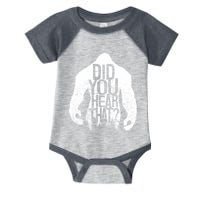 Bigfoot Did You Hear That Distressed Sasquatch Yeti Infant Baby Jersey Bodysuit