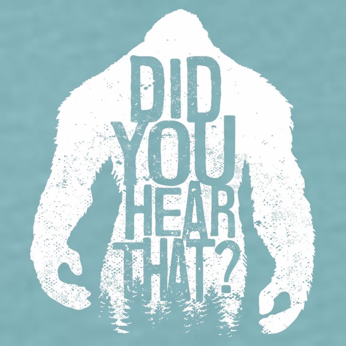 Bigfoot Did You Hear That Distressed Sasquatch Yeti Sueded Cloud Jersey T-Shirt