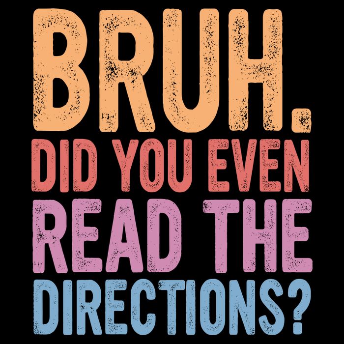 Bruh Did You Even Read The Directions Bruh Teacher Cropped Pullover Crew