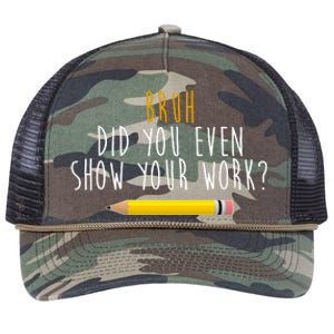 Bruh Did You Even Show Your Work Funny Math Retro Rope Trucker Hat Cap