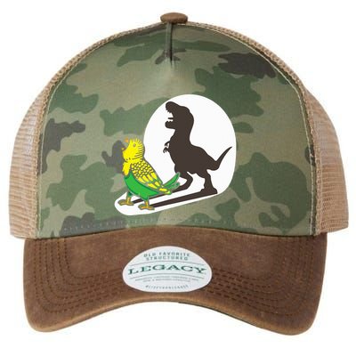 Bird Dinosaur Zookeeper Paleontologist Budgie Parakeet T Rex Legacy Tie Dye Trucker Hat