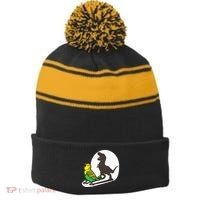 Bird Dinosaur Zookeeper Paleontologist Budgie Parakeet T Rex Stripe Pom Pom Beanie