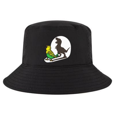 Bird Dinosaur Zookeeper Paleontologist Budgie Parakeet T Rex Cool Comfort Performance Bucket Hat