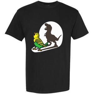 Bird Dinosaur Zookeeper Paleontologist Budgie Parakeet T Rex Garment-Dyed Heavyweight T-Shirt