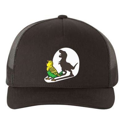 Bird Dinosaur Zookeeper Paleontologist Budgie Parakeet T Rex Yupoong Adult 5-Panel Trucker Hat